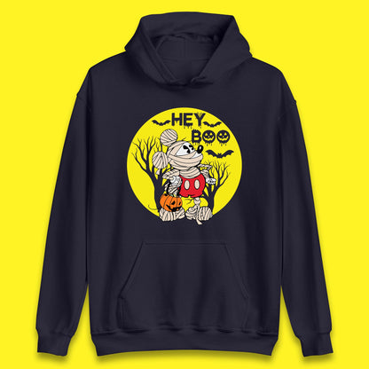 Hey Boo Disney Halloween Mickey Mouse Mummy Trick Or Treat Spooky Vibes Unisex Hoodie
