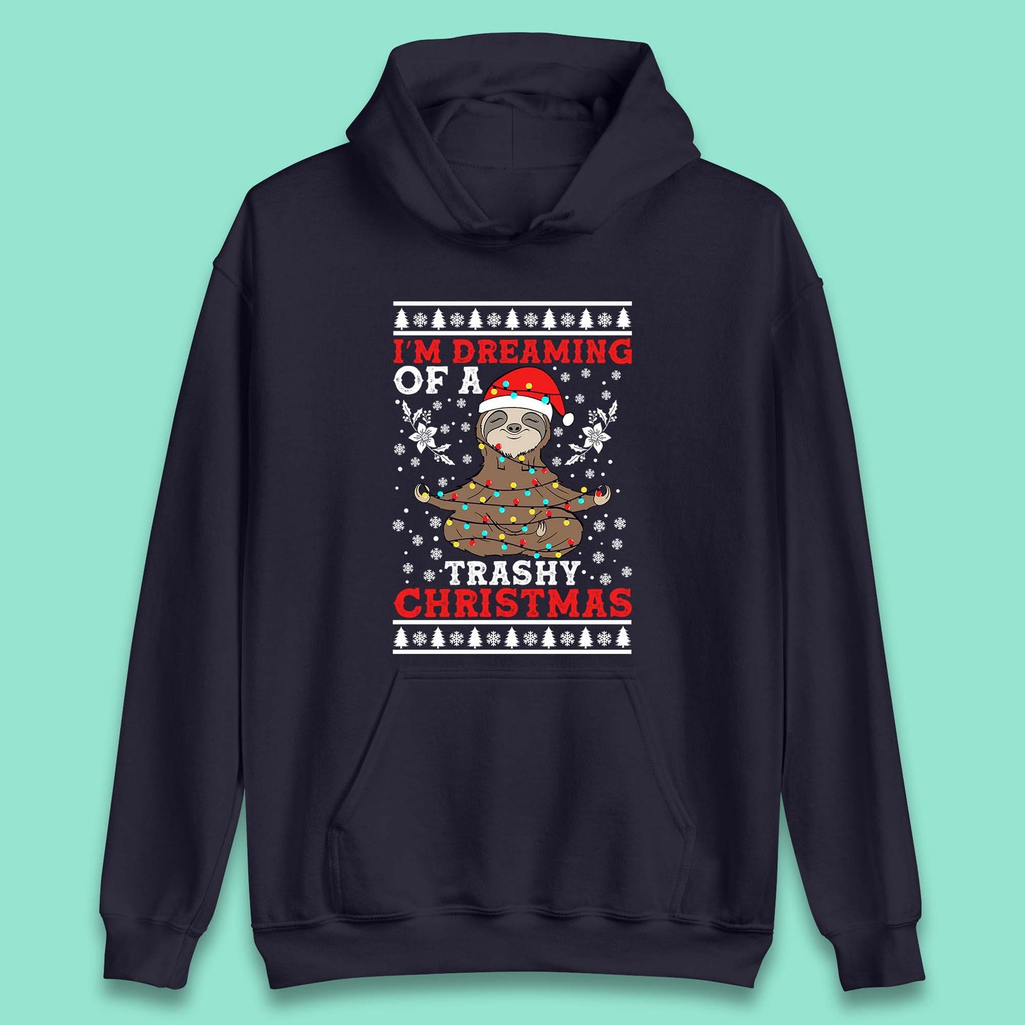 sloth christmas hoodie