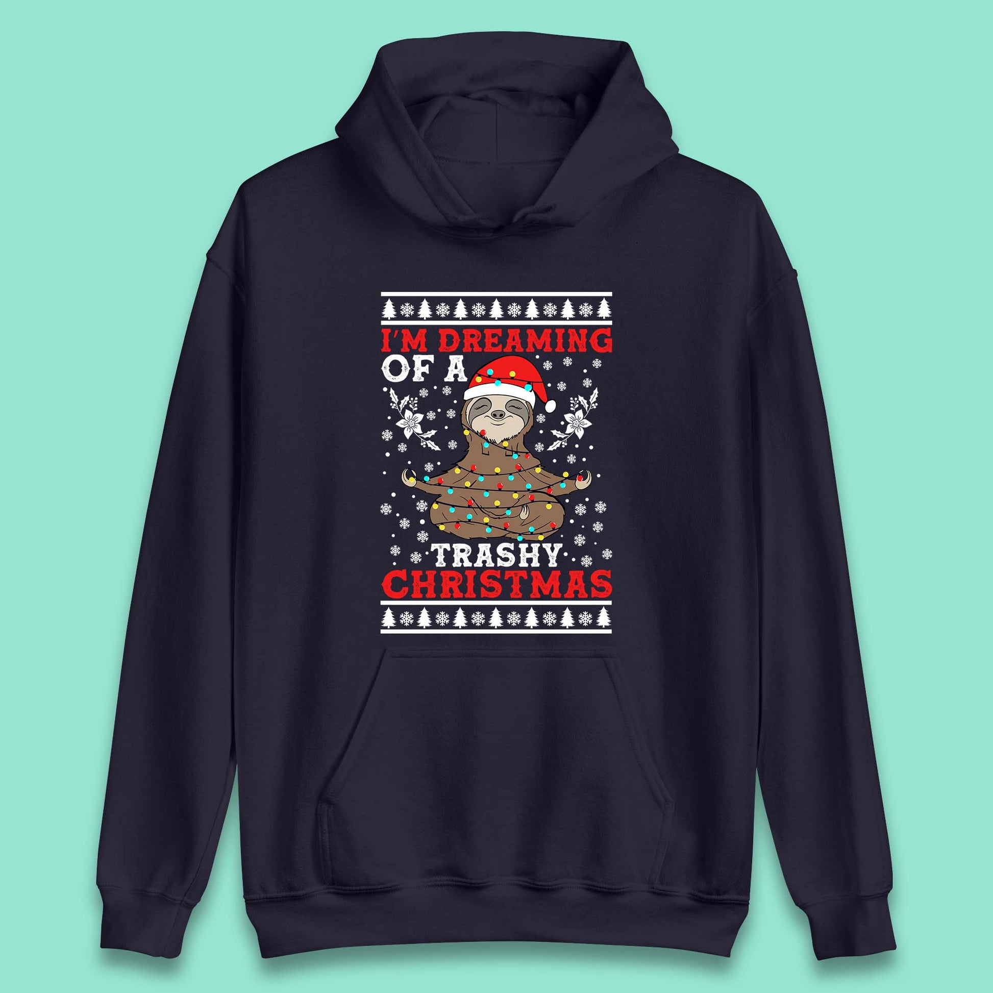 sloth christmas hoodie