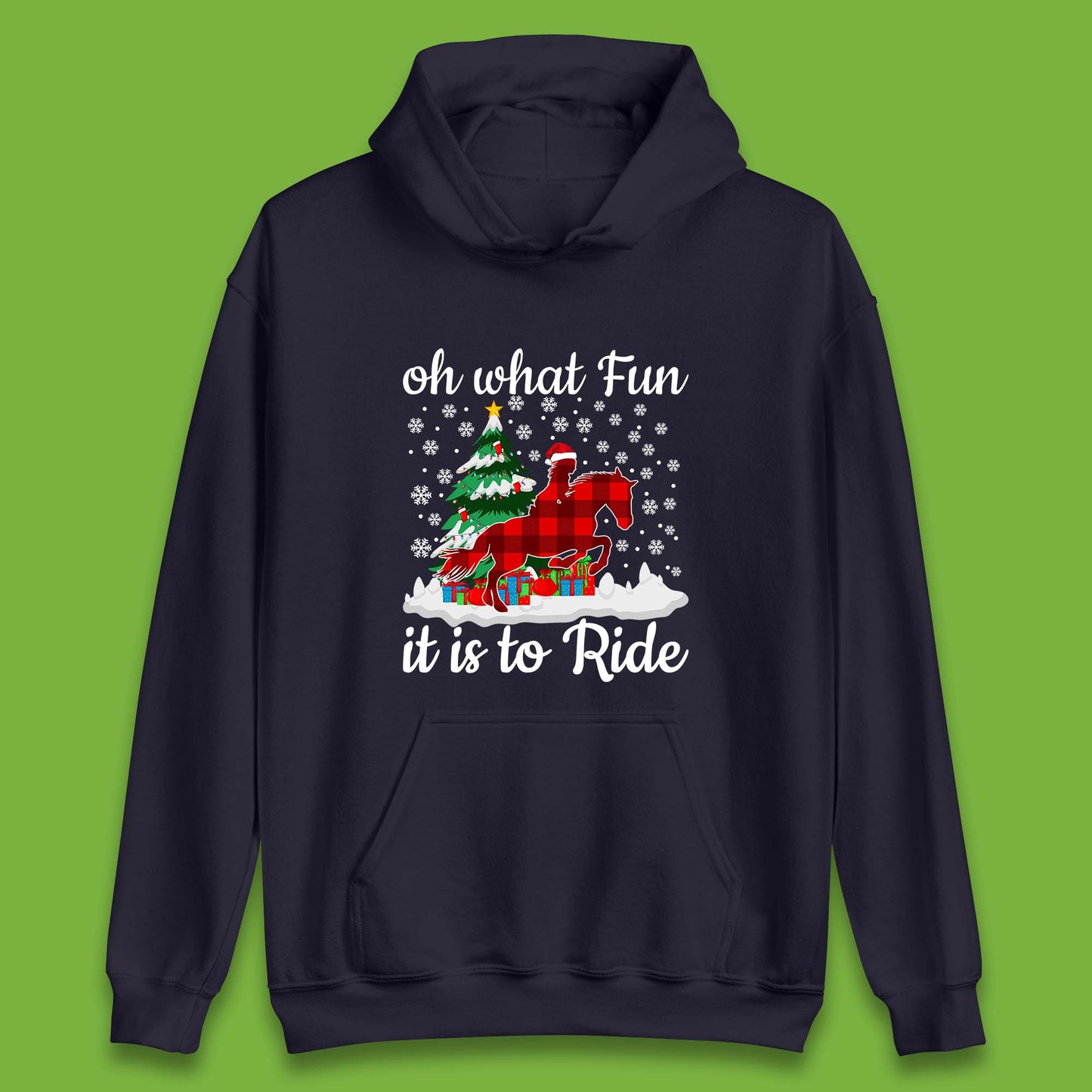 horse riding christmas hoodie