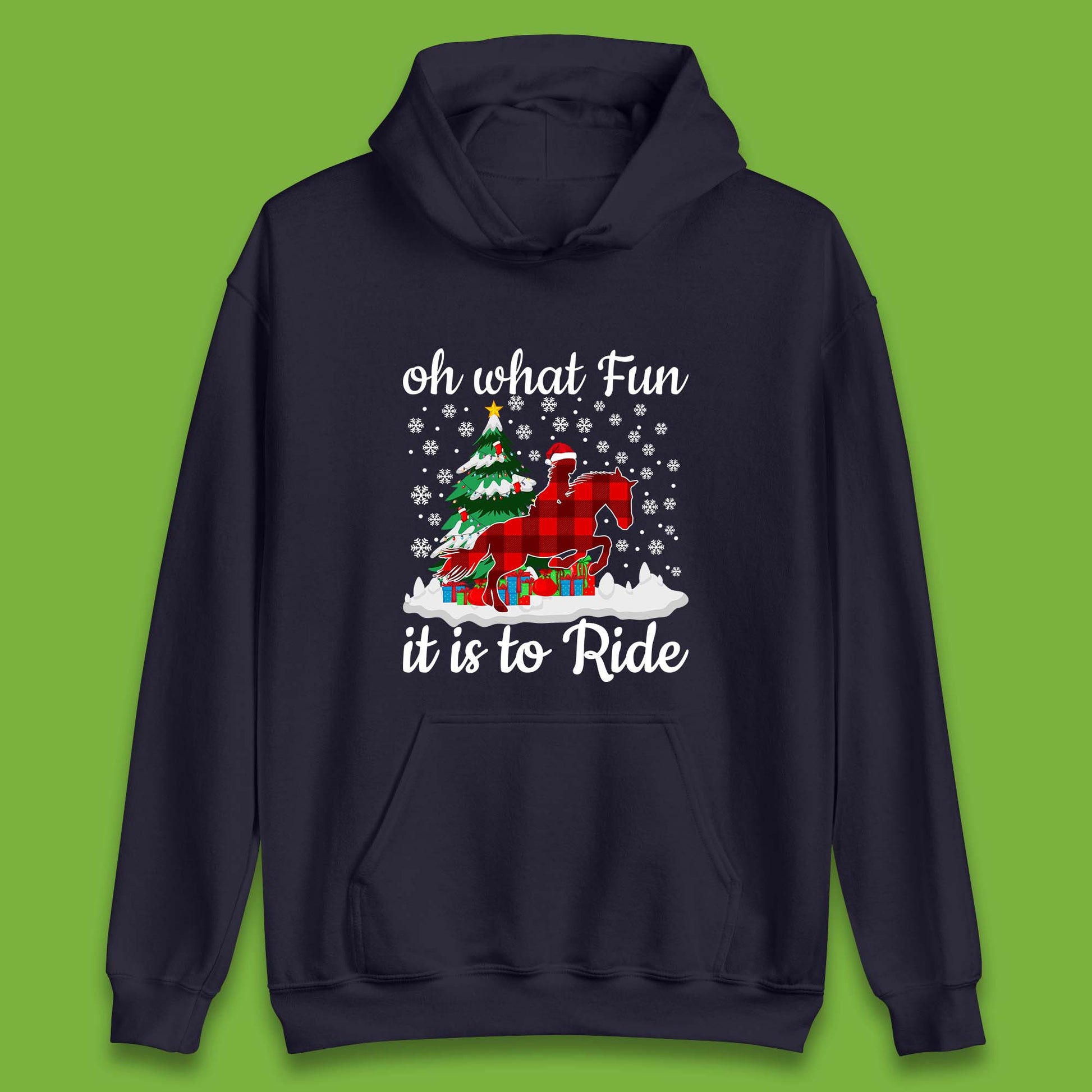 horse riding christmas hoodie
