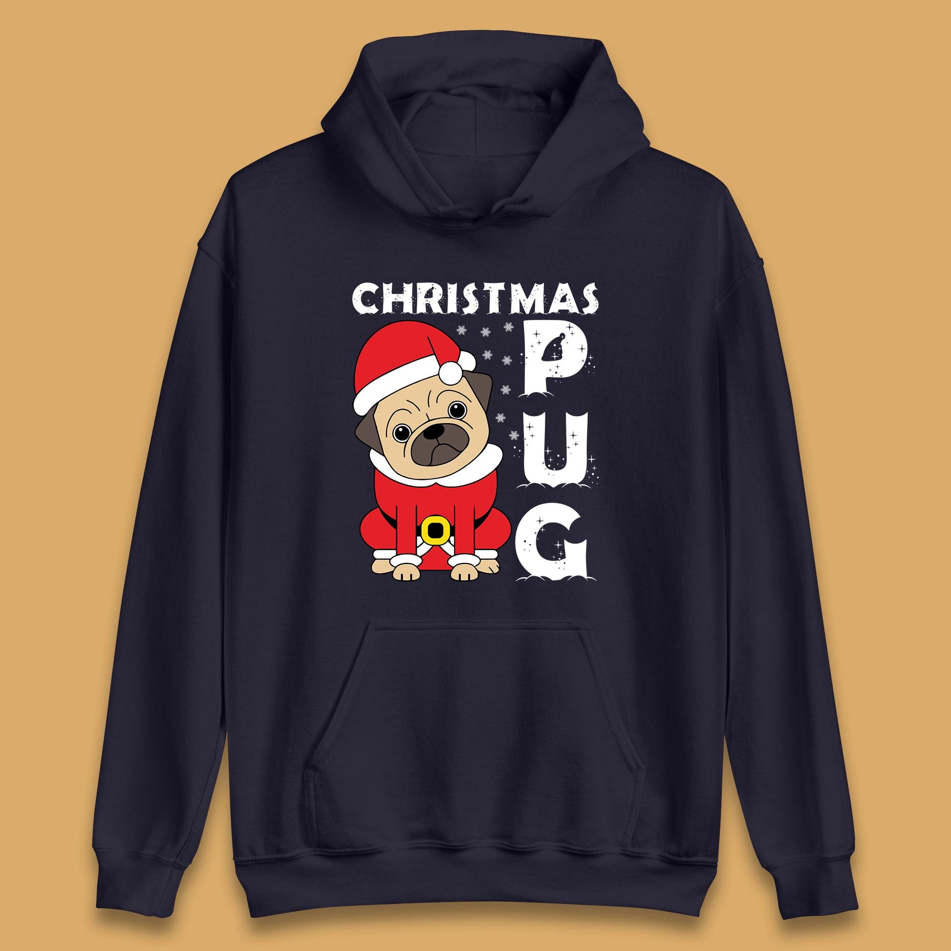 christmas pug dog hoodie