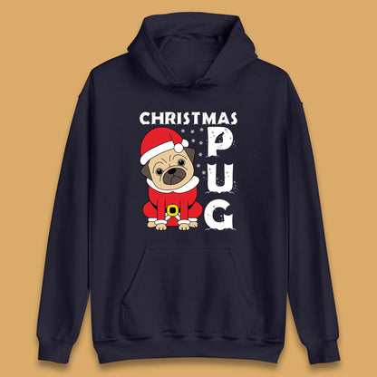 christmas pug dog hoodie
