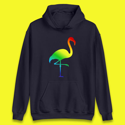 Rainbow Flamingo LGBTQ Gay Rights Pride Parade LGBT Flamingo Lovers Unisex Hoodie