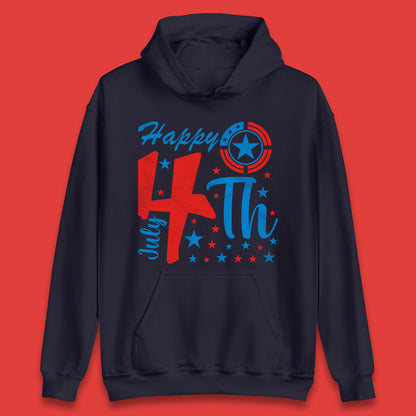 Happy 4th July United States Of America Independence Day Patriotic Celebration Fourth Of July Unisex Hoodie