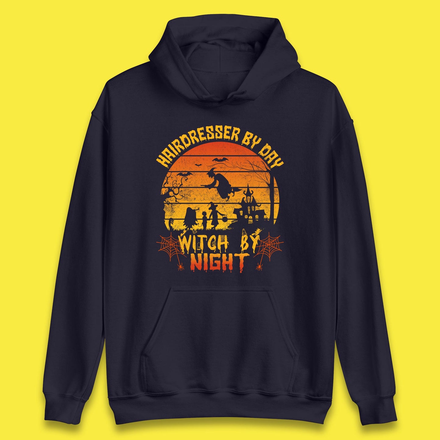 Hairdresser By Day Witch By Night Funny Halloween Hairstylist Spooky Witch Unisex Hoodie