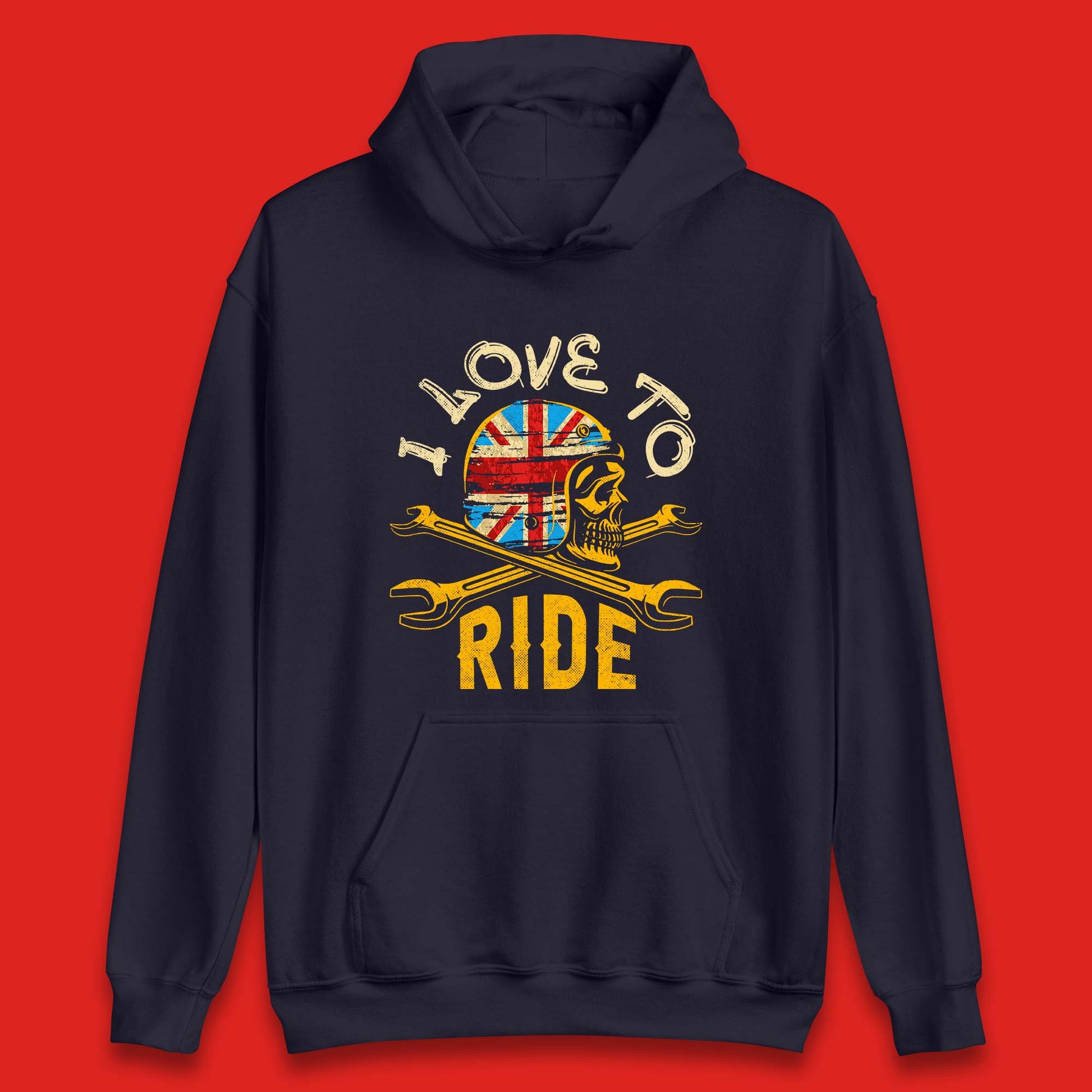 British Biker Helmet Hoodies