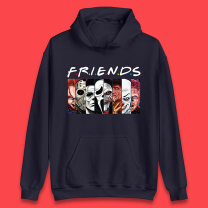 Halloween Friends Horror Movie Characters Killers Scary Friends Unisex Hoodie