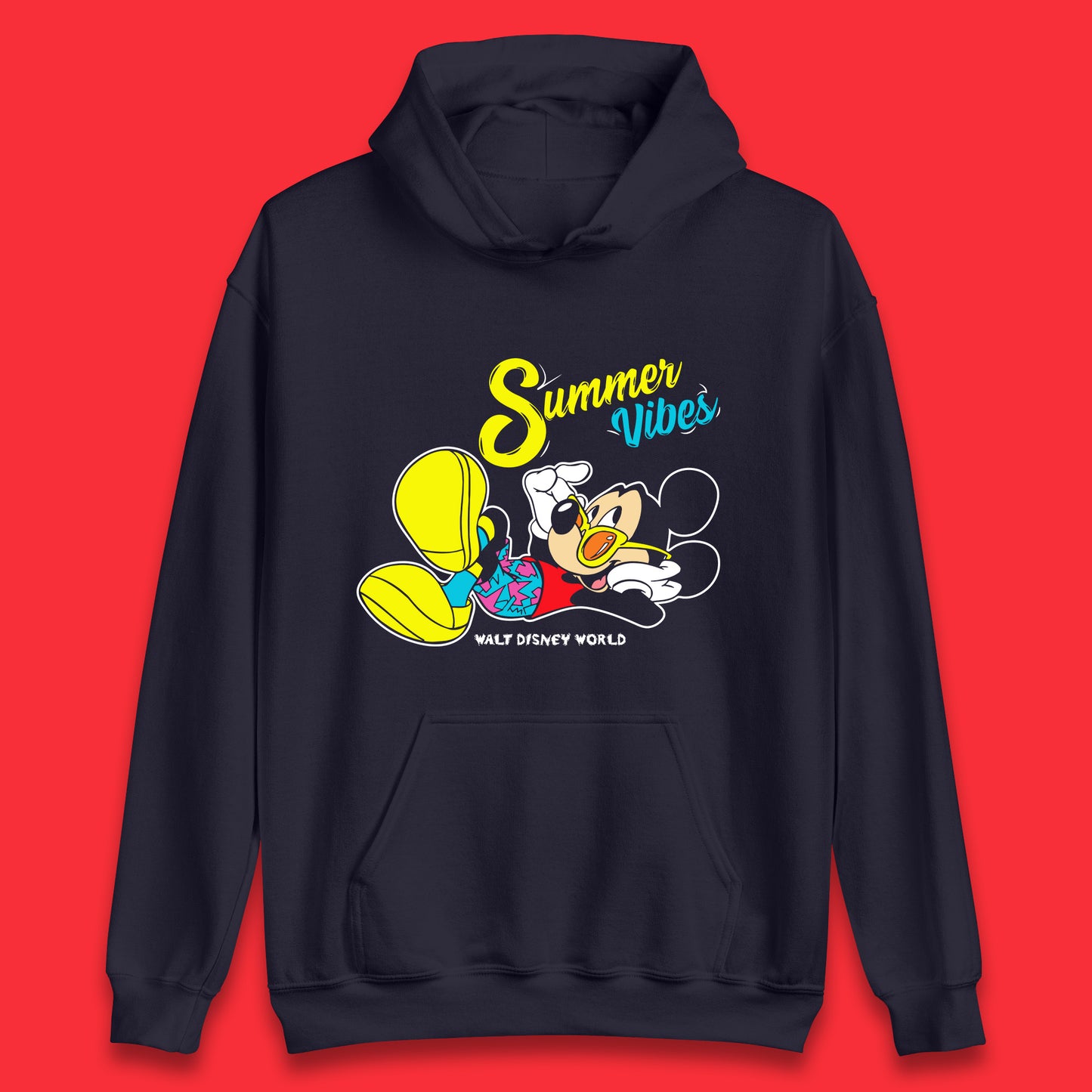 Summer Vibes Mickey Mouse Minnie Mouse Walt Disney World Disneyland Mickey Mouse Enjoying Summer Unisex Hoodie