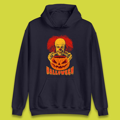 Pennywise Clown Hands Halloween Pumpkin IT Pennywise Clown Horror Movie Fictional Character Unisex Hoodie