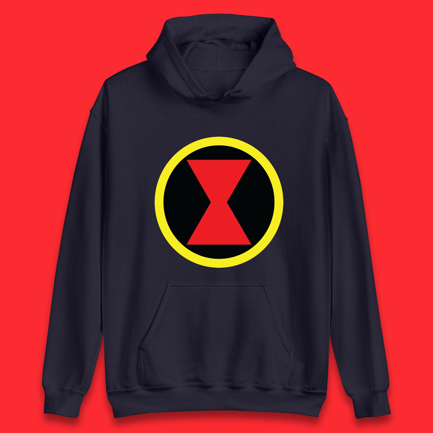 Black Widow Diy Black Symbol Logo Marvel Avengers Superhero Marvel Comics Gift for Marvel Fan Unisex Hoodie
