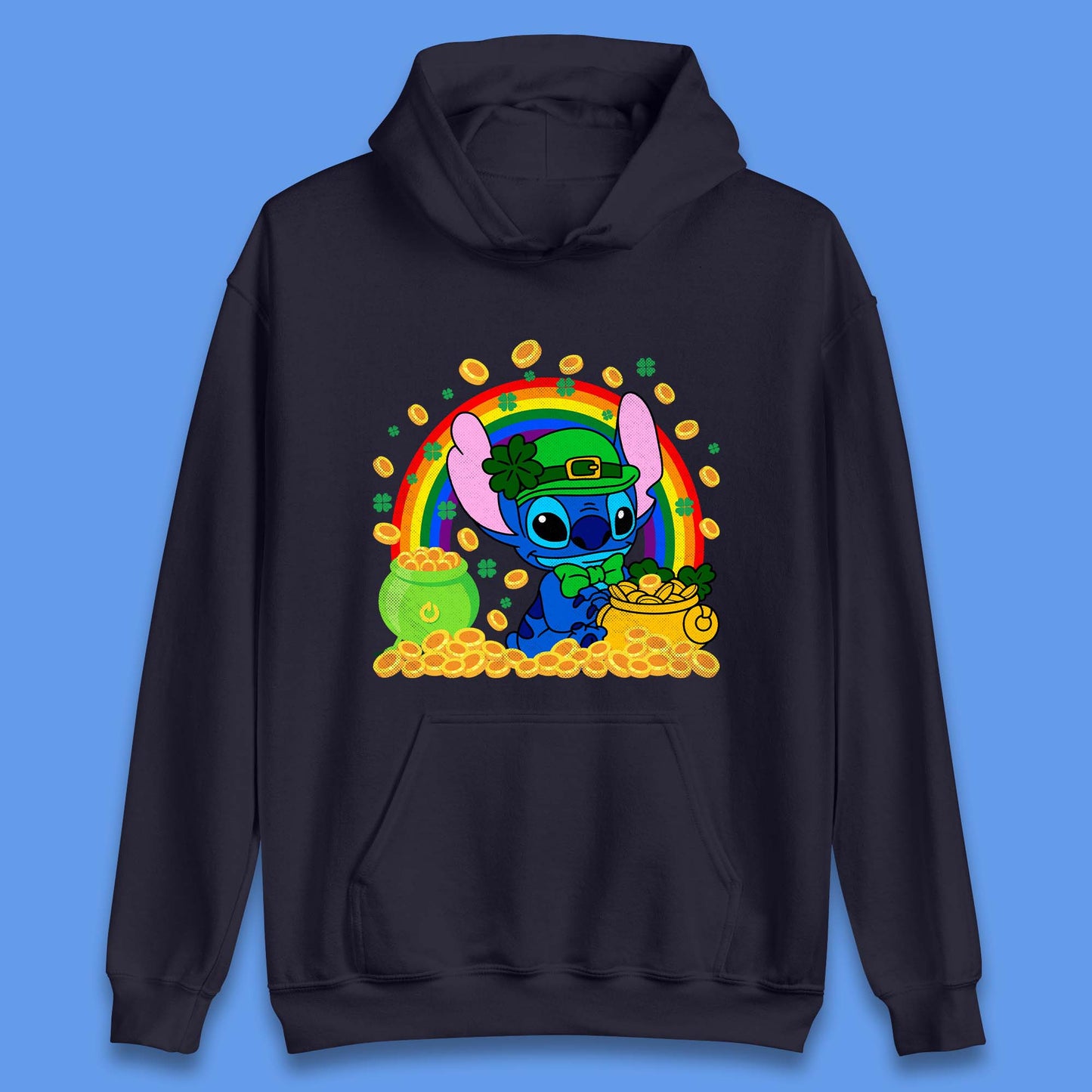 Disney Stitch St Patrick's Day Unisex Hoodie