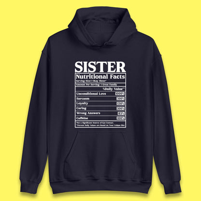 Sister Nutrition Facts Unisex Hoodie