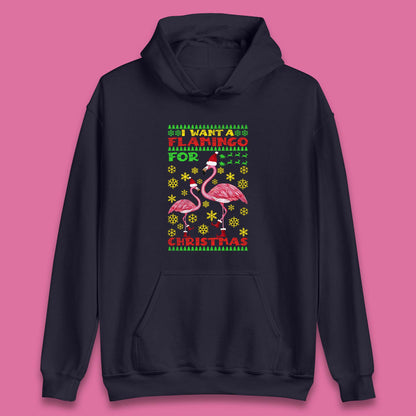 flamingo christmas hoodie
