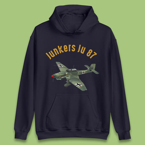 Junkers Ju 87 Or Stuka Dive Bomber And Ground Attack Aircraft Vintage Retro Fighter Jets World War II Remembrance Day Royal Air Force Unisex Hoodie