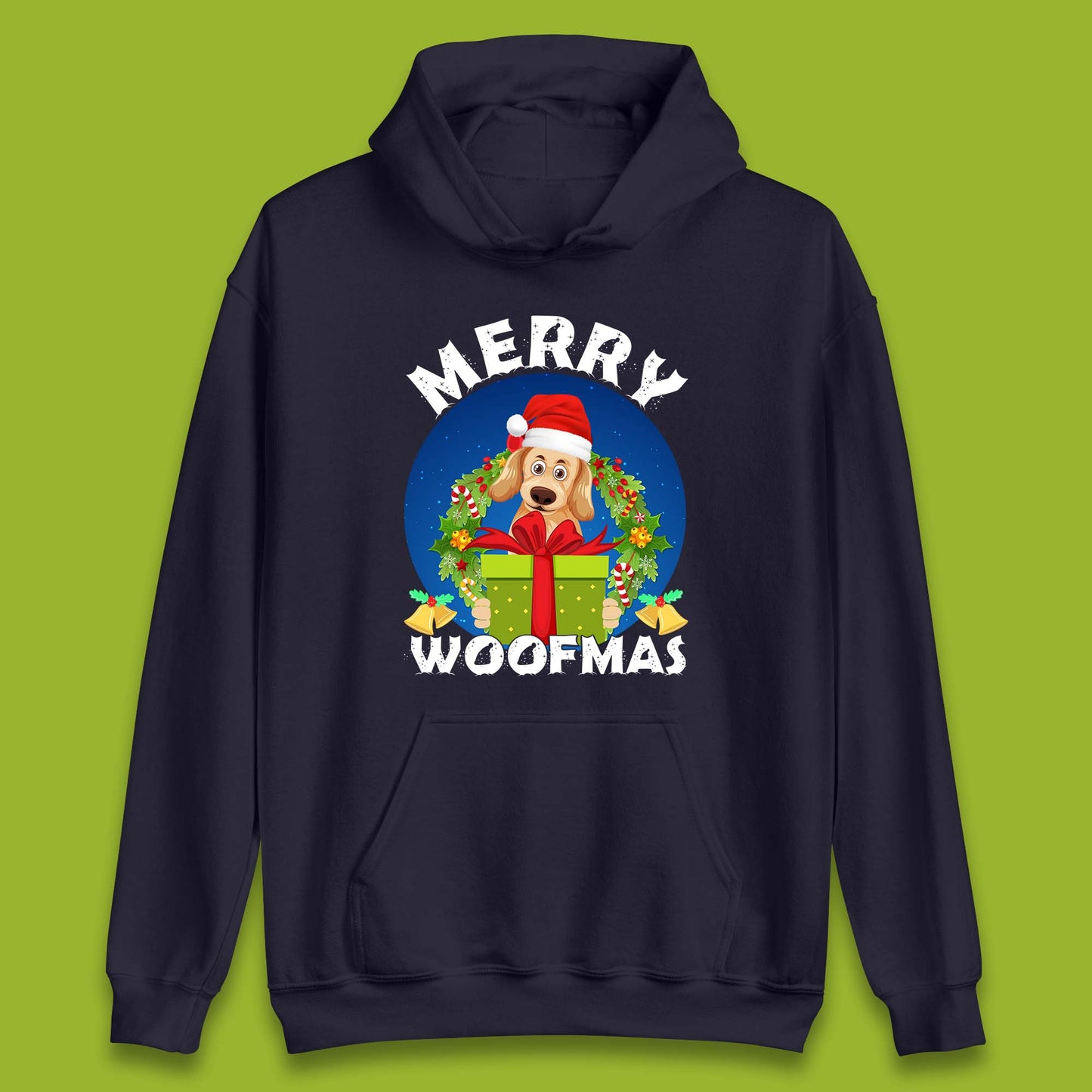 merry woofmas christmas golden retriever dog hoodie