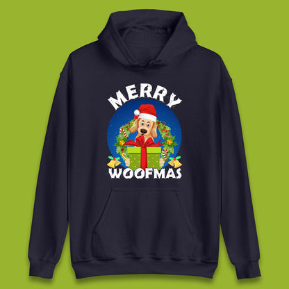 merry woofmas christmas golden retriever dog hoodie