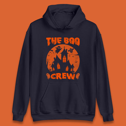 The Boo Crew Halloween Boo Squad Matching Costume Haunted House Horror Boo Ghost Unisex Hoodie