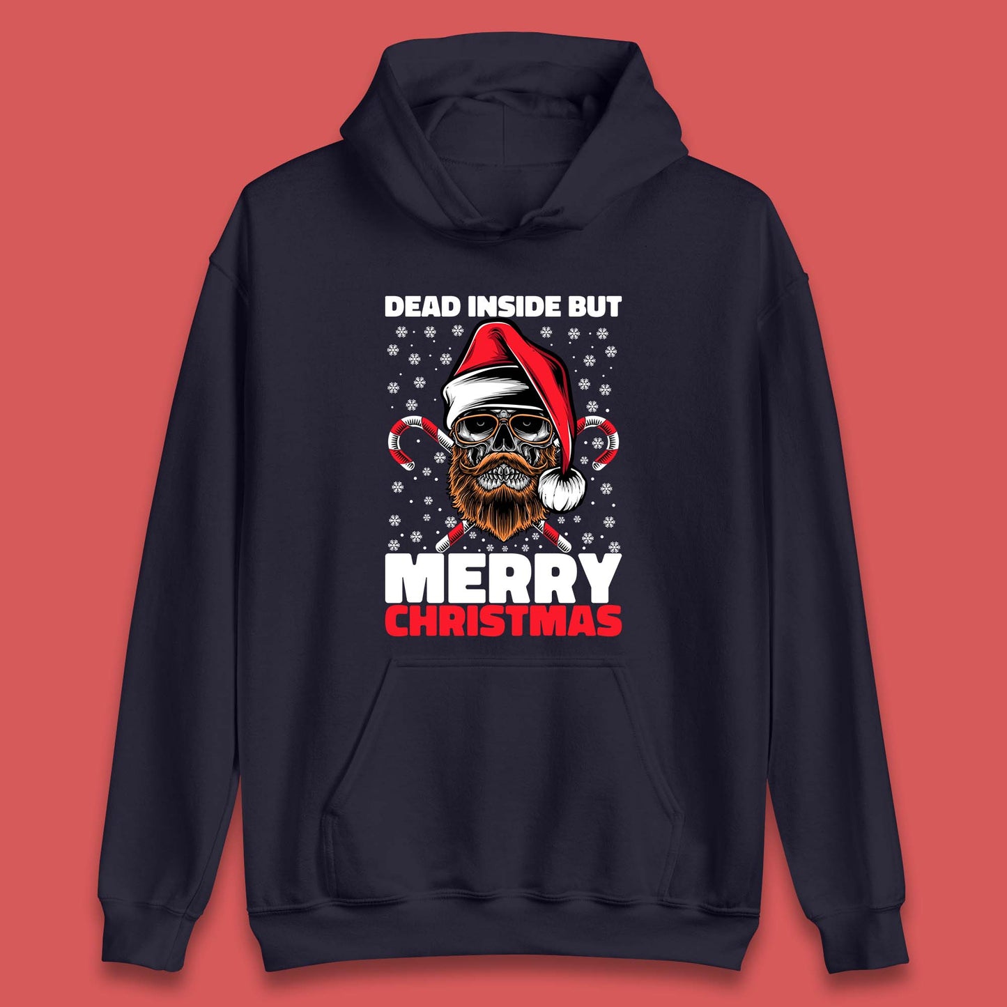hipster skull christmas hoodie