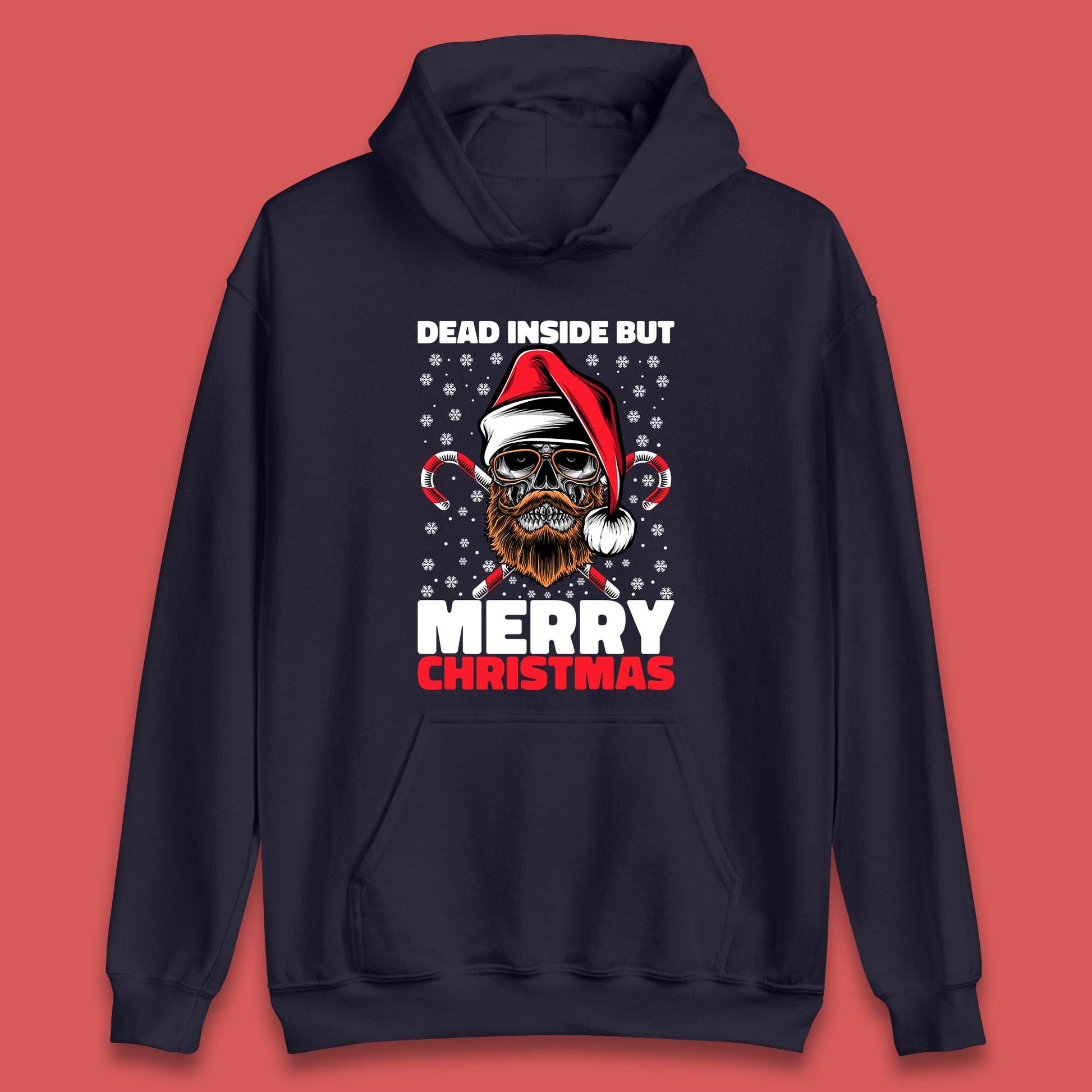 hipster skull christmas hoodie