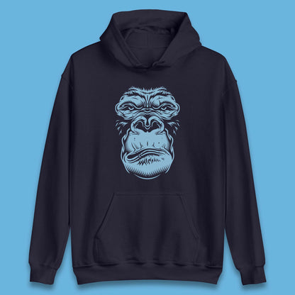 Angry Gorilla Face Scary Wild Angry Monkey Unisex Hoodie
