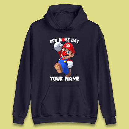 Personalised Super Mario Red Nose Day Unisex Hoodie