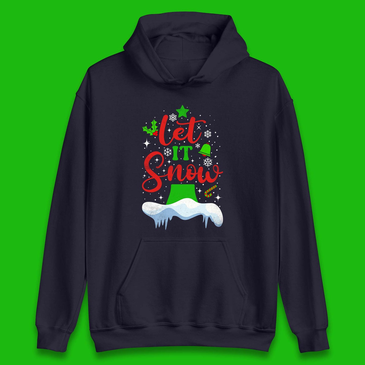 merry christmas let it snow snowflake hoodie