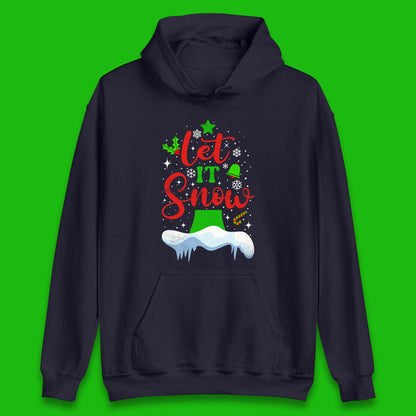 merry christmas let it snow snowflake hoodie