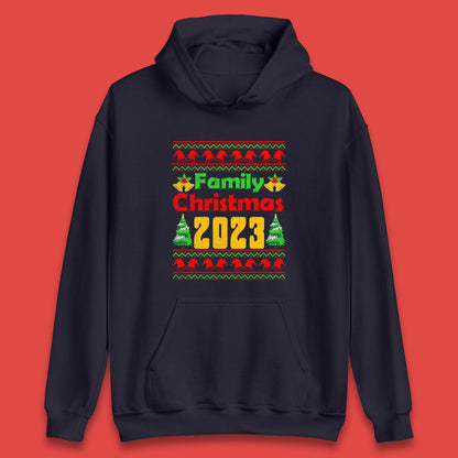 Family Christmas 2023 Holiday Winter Festive Christmas Trees Xmas Season Unisex Hoodie