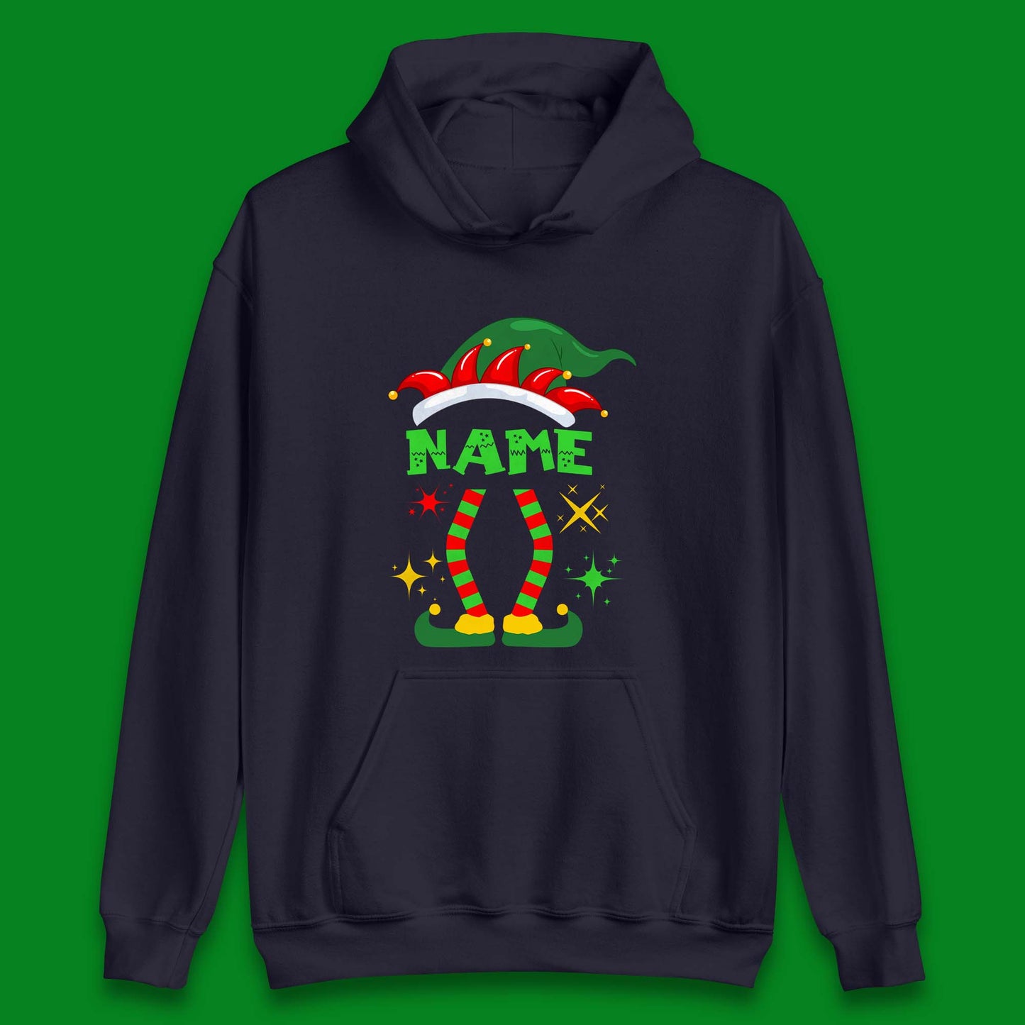 Personalised Elf Christmas Unisex Hoodie