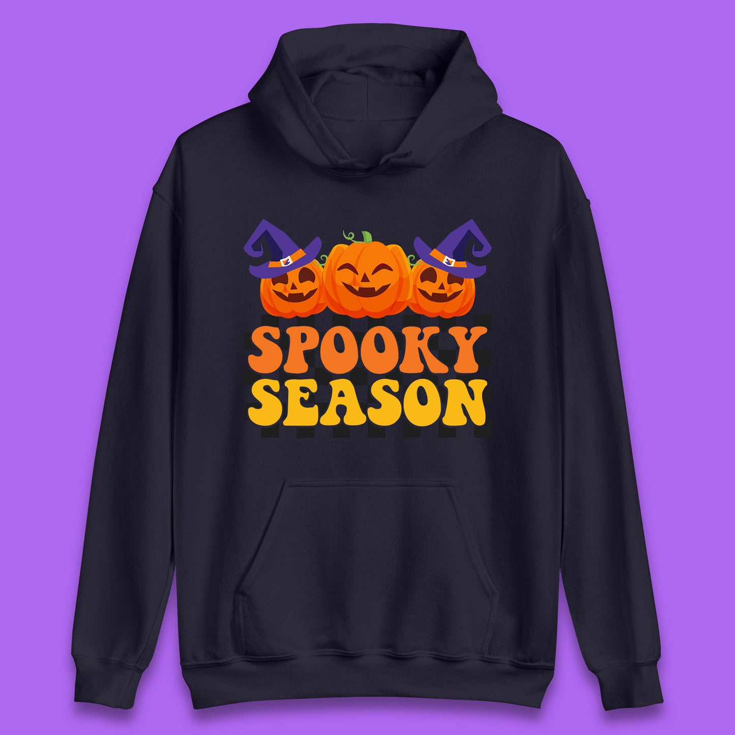 Spooky Season Halloween Jack-O-Lantern Pumpkins Spooky Vibes Unisex Hoodie