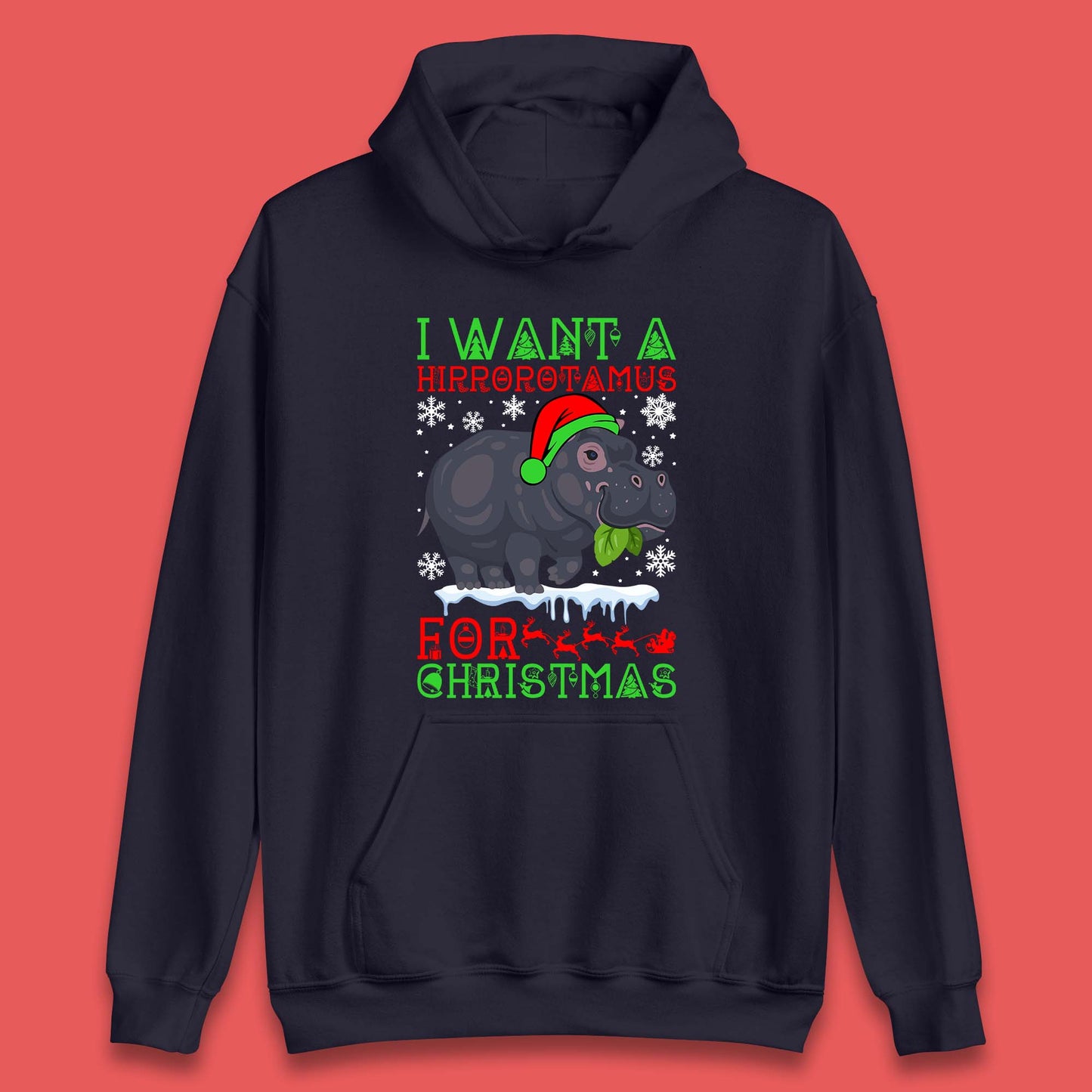 I Want A Hippopotamus For Christmas Unisex Hoodie