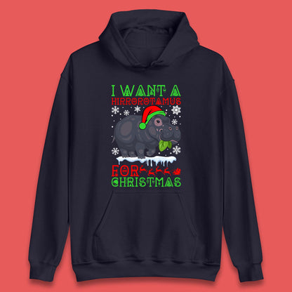 I Want A Hippopotamus For Christmas Unisex Hoodie