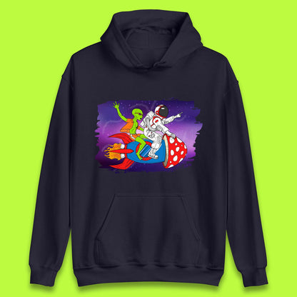 Alien & Astronaut Rocket Ship Unisex Hoodie