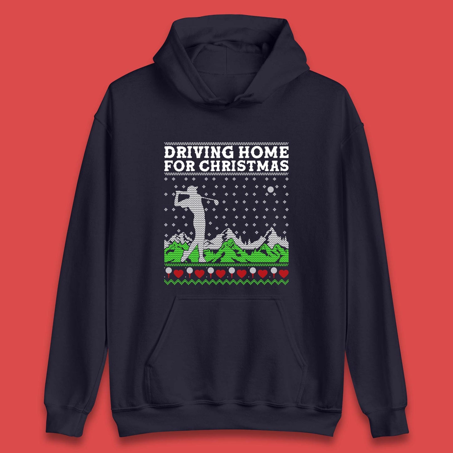 Driving Home For Christmas Golf Unisex Hoodie