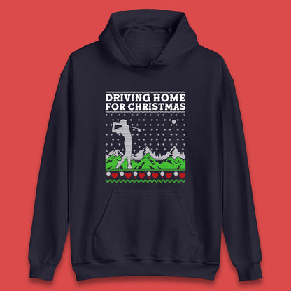 Driving Home For Christmas Golf Unisex Hoodie