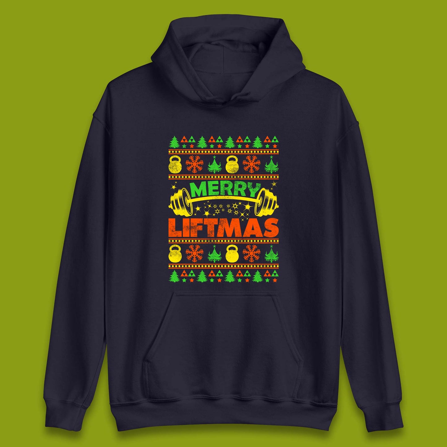 Merry Liftmas Christmas Unisex Hoodie