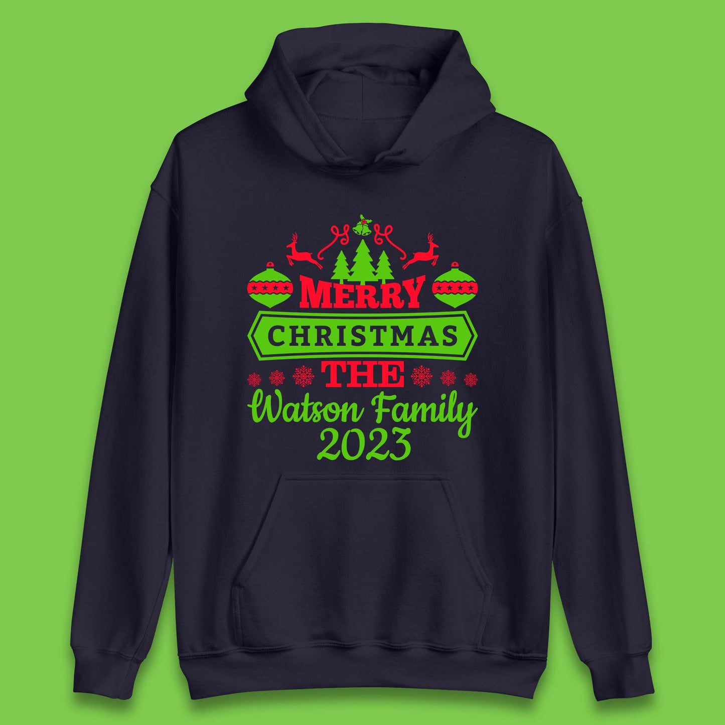 Personalised Family Christmas Unisex Hoodie