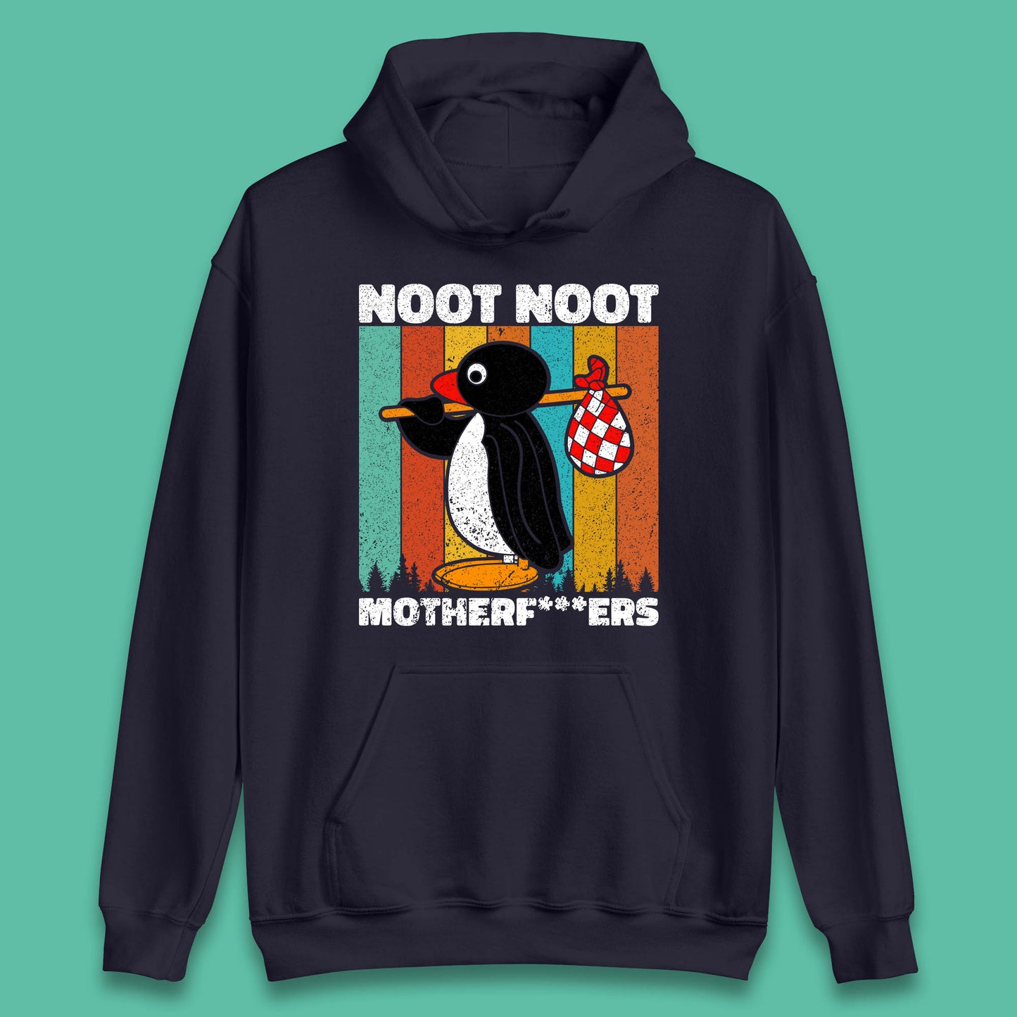 Noot Noot Pingu Madafakas Motherfcukers Funny Meme Vintage Retro Cartoon Anime Manga Unisex Hoodie