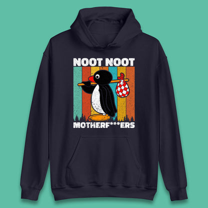 Noot Noot Pingu Madafakas Motherfcukers Funny Meme Vintage Retro Cartoon Anime Manga Unisex Hoodie