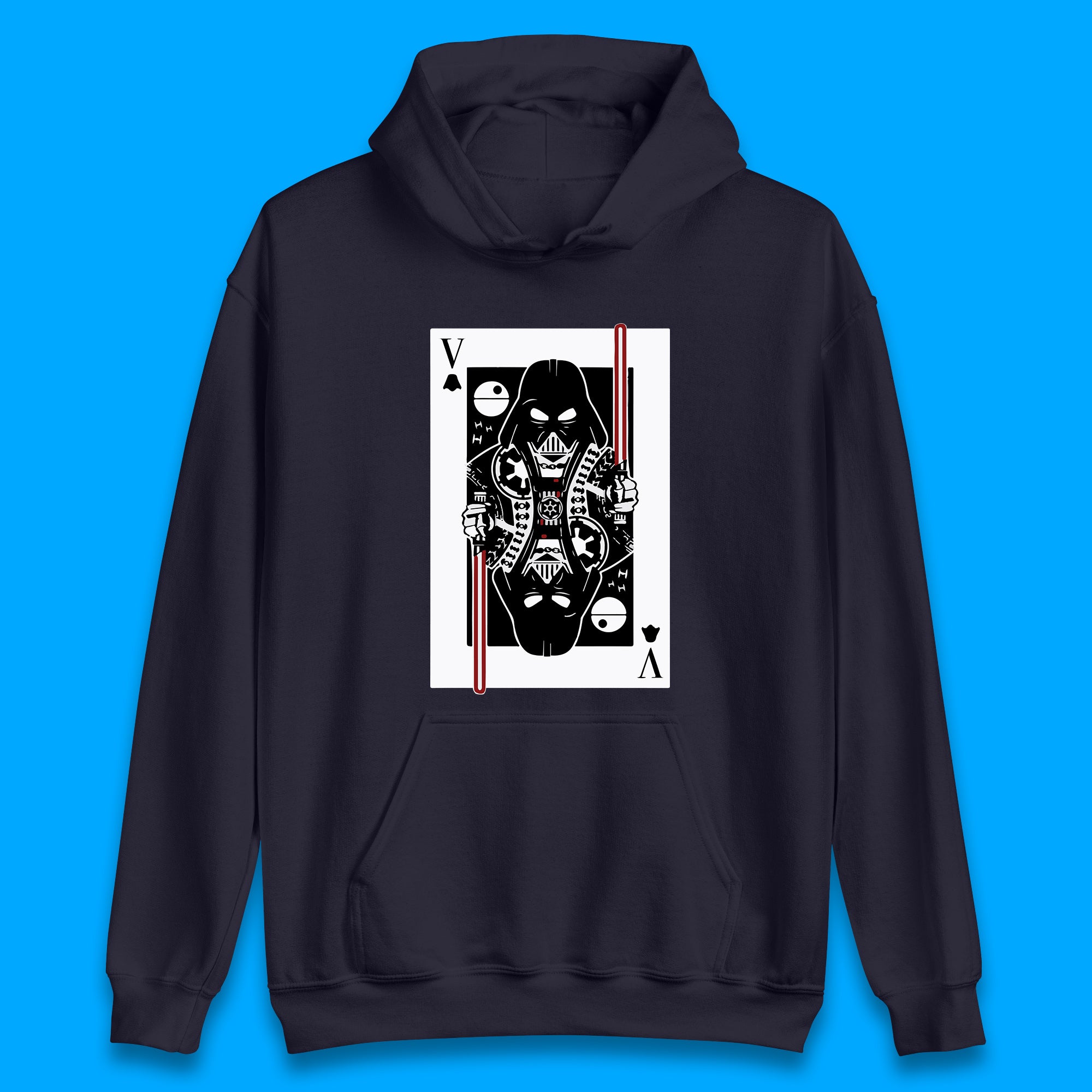 Star Wars Fictional Character Darth Vader Playing Card Vader King Card Sci-fi Action Adventure Movie 46th Anniversary Unisex Hoodie
