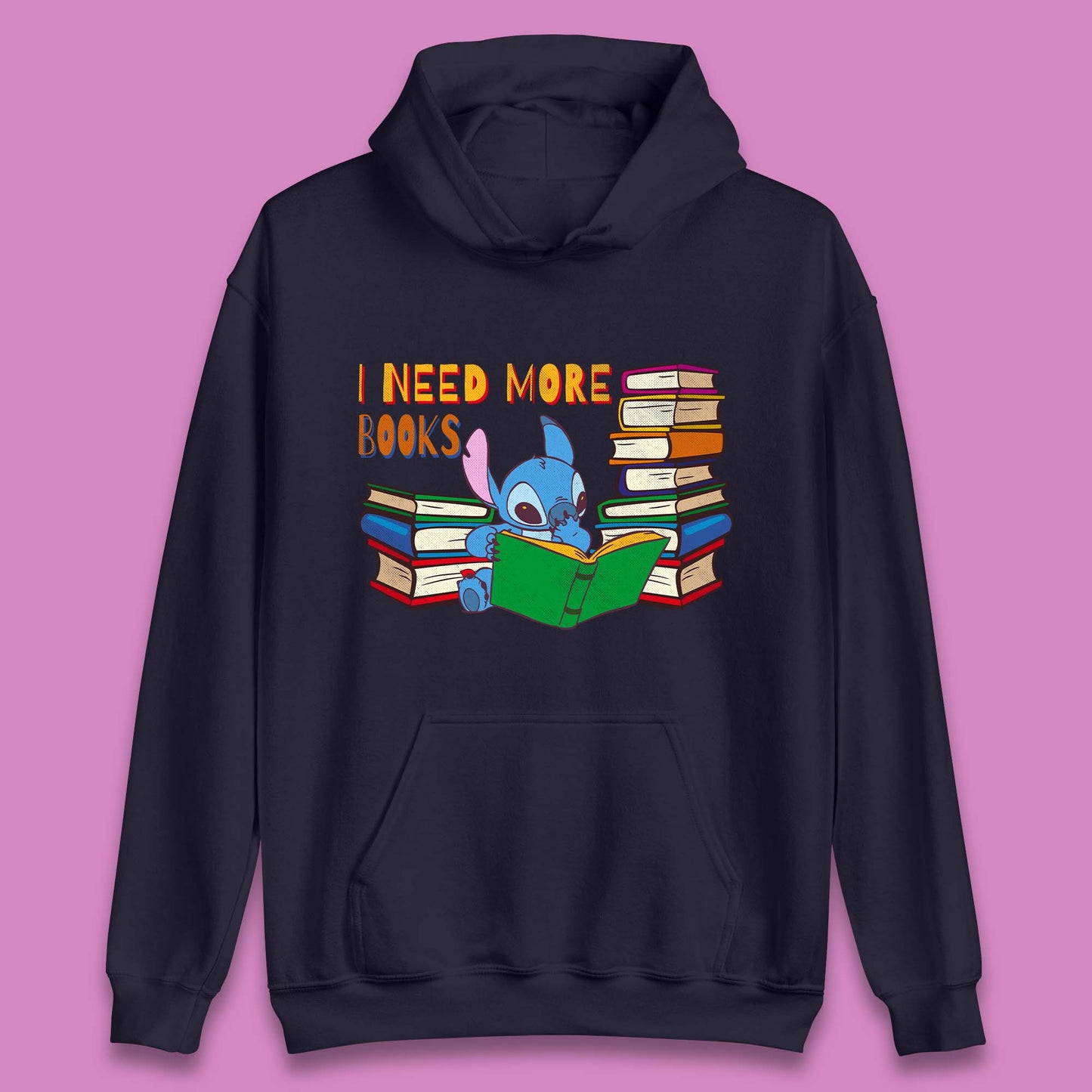 Stitch Reading A Book Unisex Hoodie