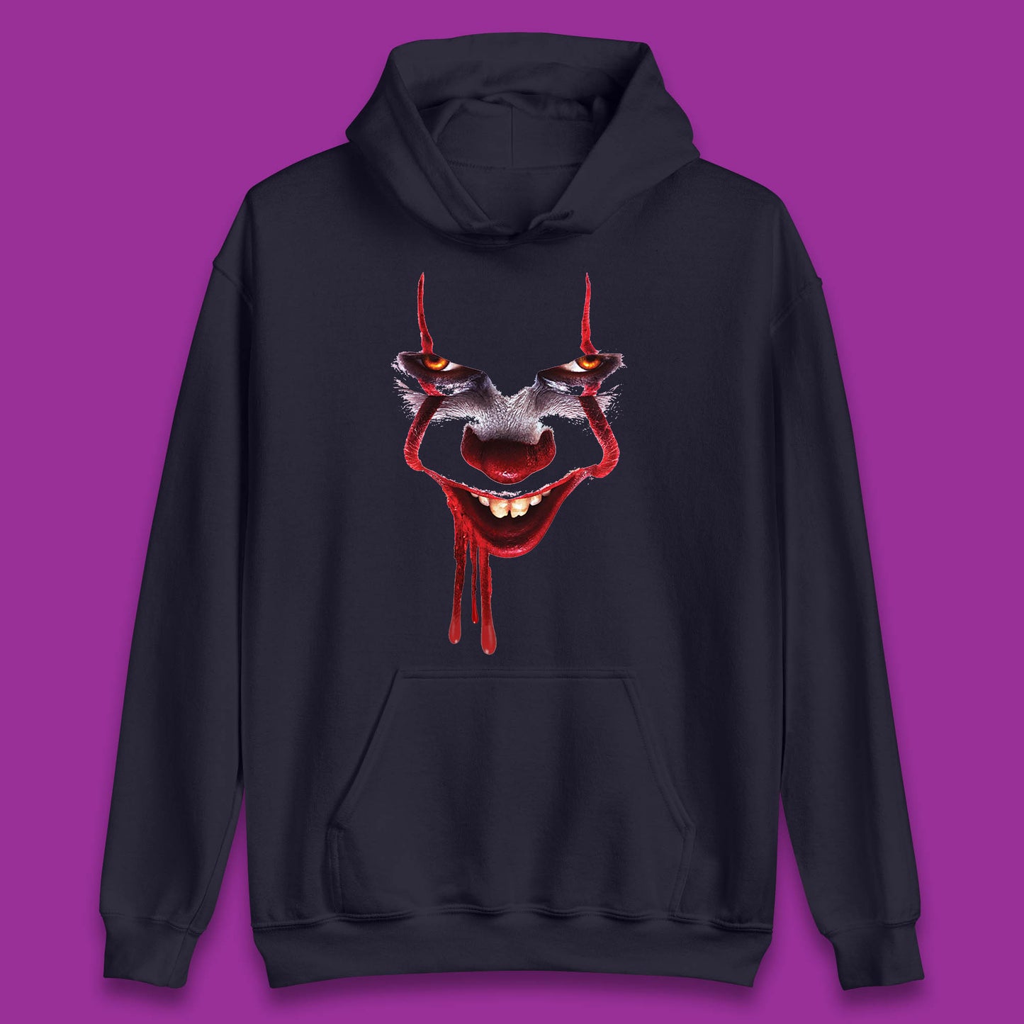 Pennywise Clown IT Chapter 2 Halloween Horror Movie Character Unisex Hoodie