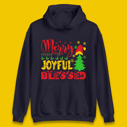 Merry Joyful Blessed Christmas Unisex Hoodie