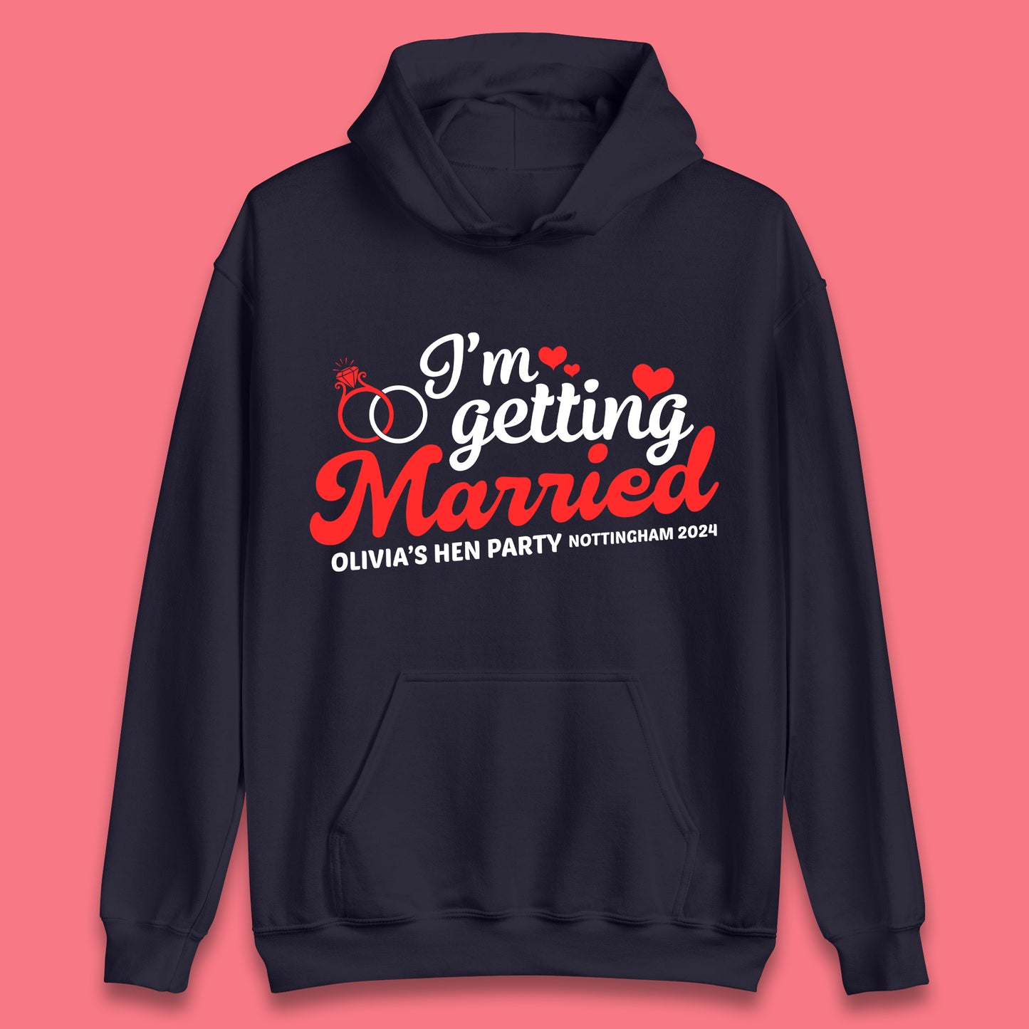 Custom Hen Do Party Unisex Hoodie
