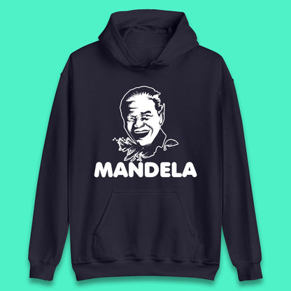 Mandela Portrait Art Black Lives Matter Nelson Mandela International Day Unisex Hoodie