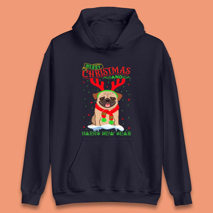 christmas pug dog hoodie