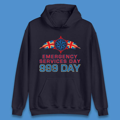 Emergency Services Day 999 Days United Kingdom Emergency Services First Responder Annual Holiday Unisex Hoodie