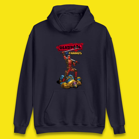 Marvel Comics Deadpool VS Thanos The Ultimate Face Off Comic Book Fictional Characters Unisex Hoodie
