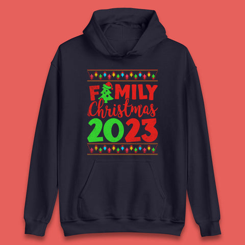 Family Christmas 2023 Merry Christmas Squad Xmas Matching Costume Unisex Hoodie